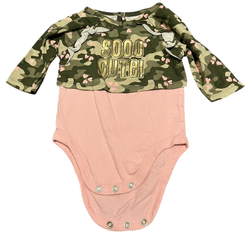 Garanimals Green and Pink Camouflage Baby Onesie
